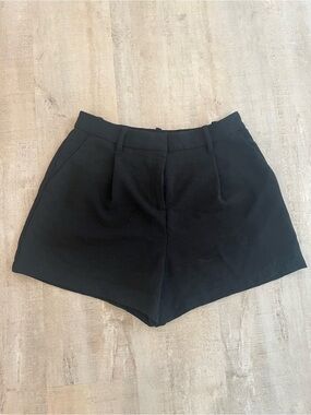 Abercrombie & Fitch Black High-Waist Tailored Shorts